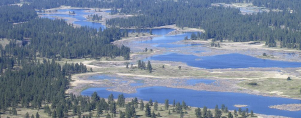 scene from the channelled scablands from the air